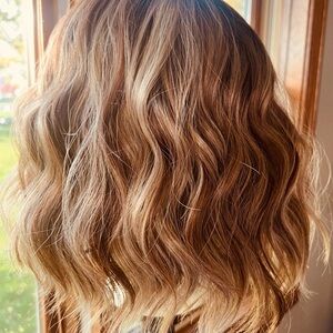 CSC Marisol in the gorgeous coffee blend coloring. Wavy Blonde Hair Wig